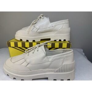 Circus NY Sam Edelman Chunky Lace Up Shoes Women's 11M NIB Cream Platform Lug